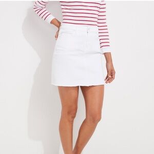 Vineyard Vines White A-Line Mini Skirt